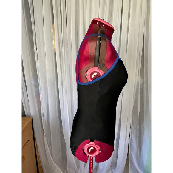Miraclesuit one piece swimsuit Black blue trim size 12 - Picture 6 of 13